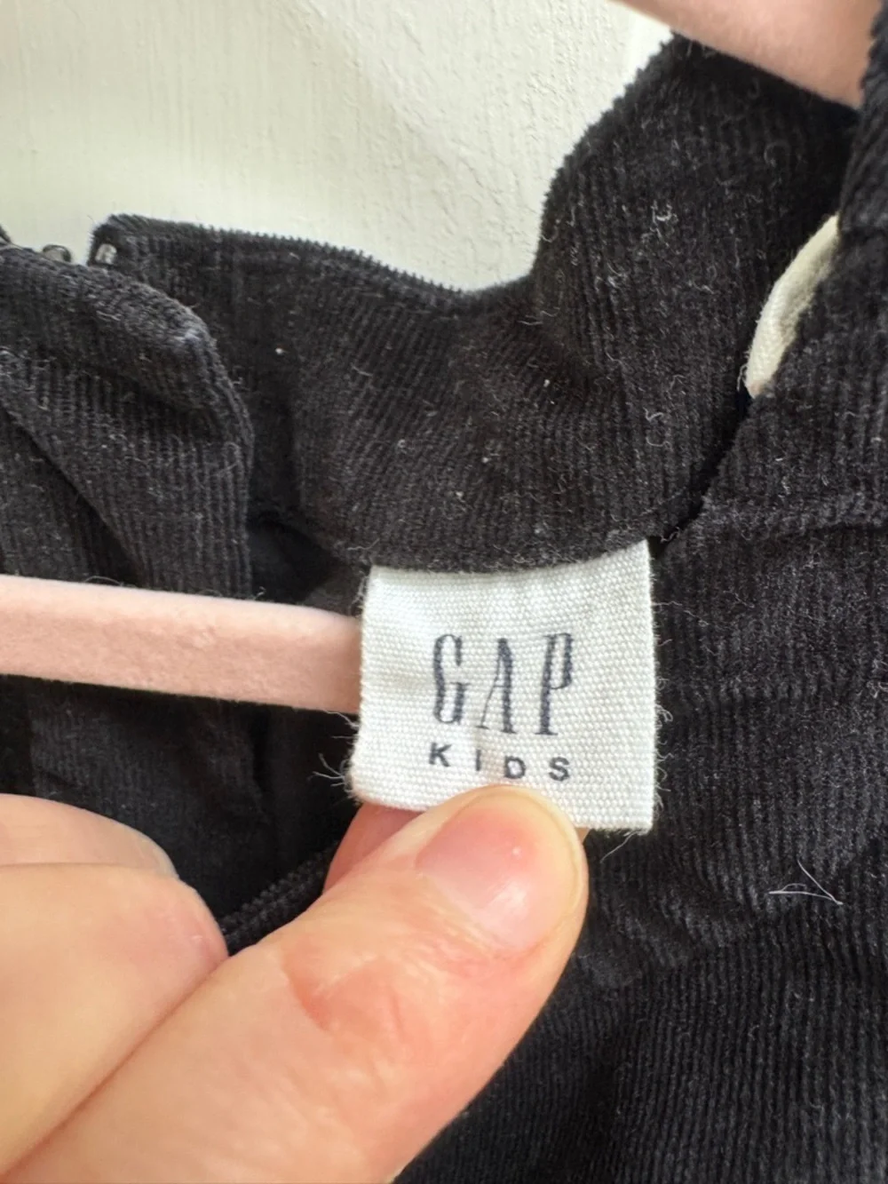 Baby GAP Girls Small (5)  Black Velvet Puff-Sleeve Girls 3/4 Sleeve Dress